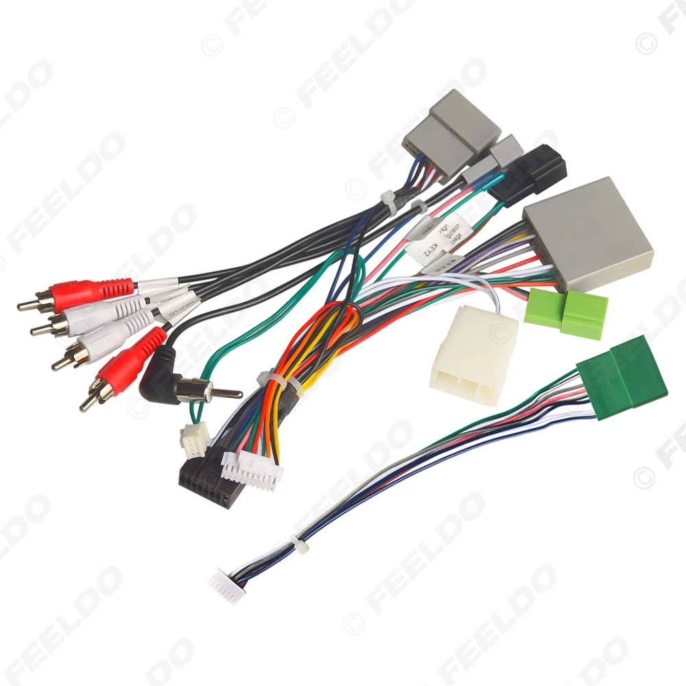 FEELDO Car 16pin Power Cord Wiring Harness Adapter For Honda Civic 2006-2011 Installation Head Unit