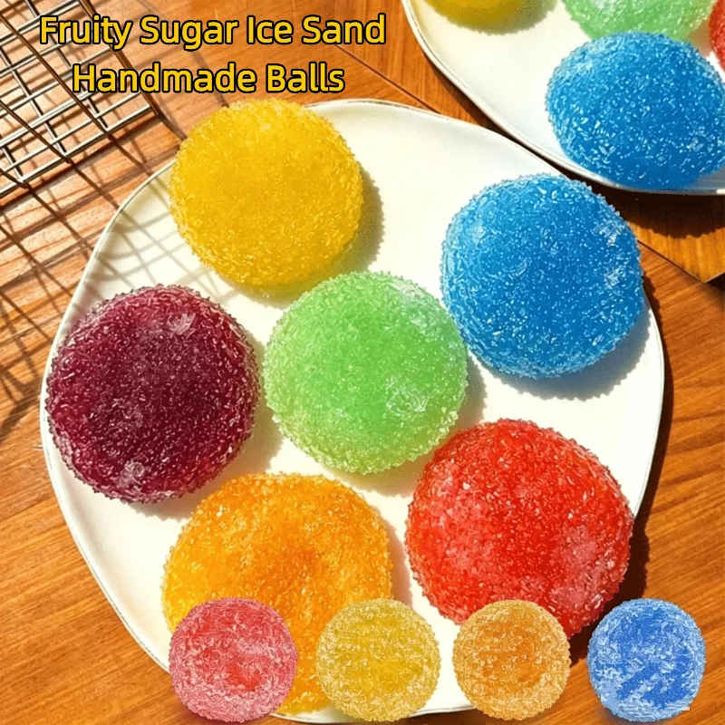 Crunchy Sound Control Ice Sand Handmade Ball Colorful Grain Texture Squeeze Squishy Stress Relief Squeaky ASMR Ball For Adults