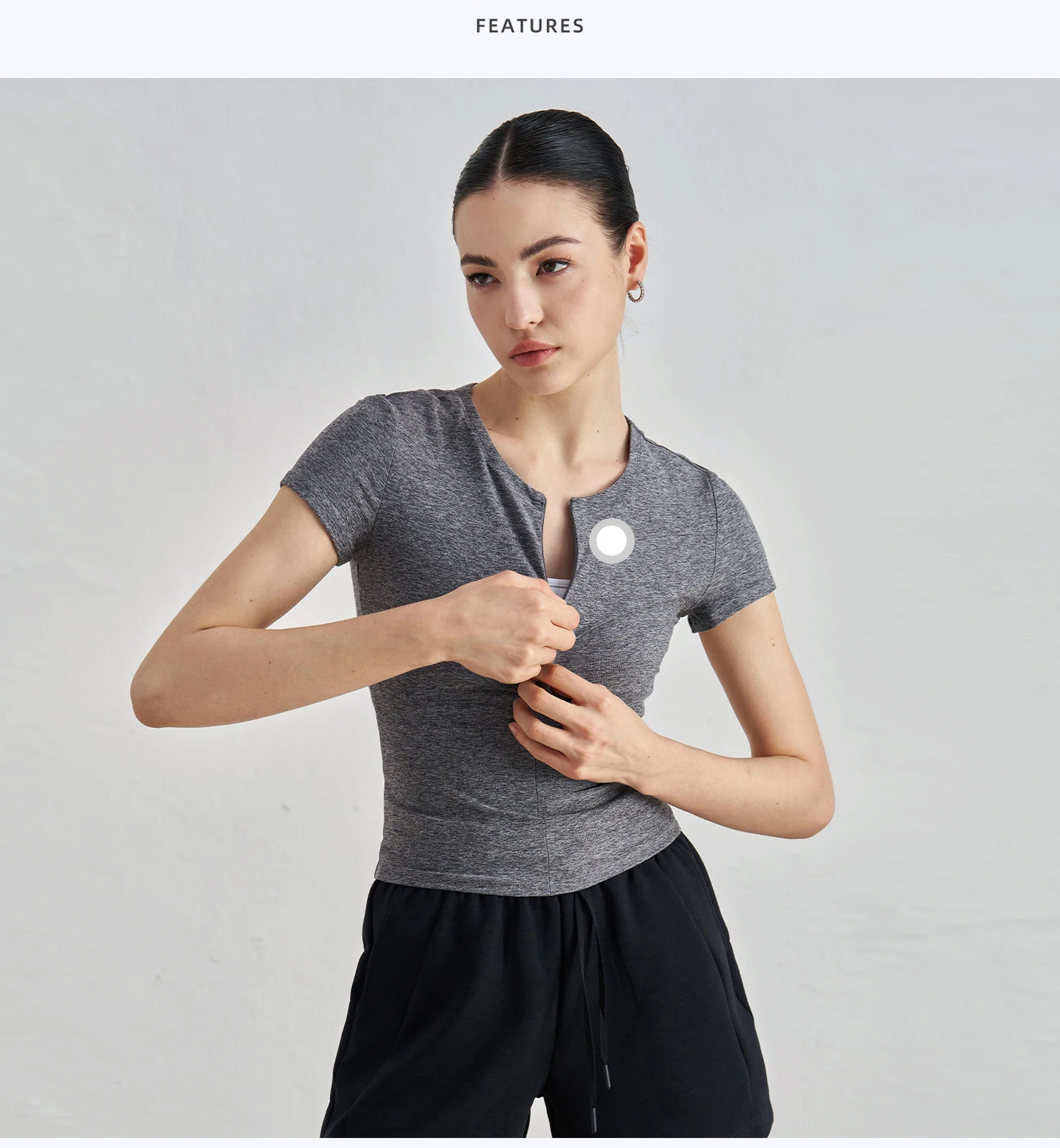 

Женская спортивная футболка с коротким рукавом для бега, фитнеса, йоги и пилатеса, быстросохнущая