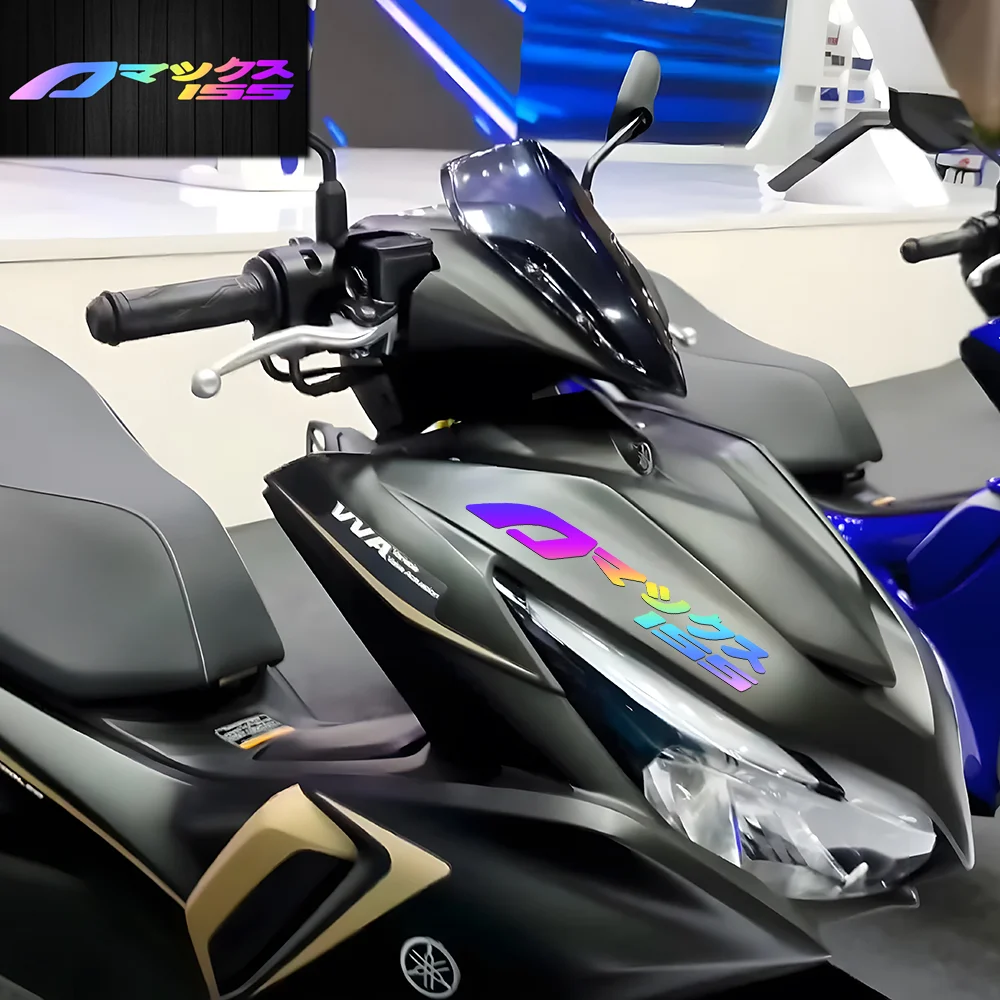 For AEROX155 NVX155 AEROX 155 Katakana Reflective Motorcycle Stickers Moto Scooter Head Body Windshield Accessories Decal