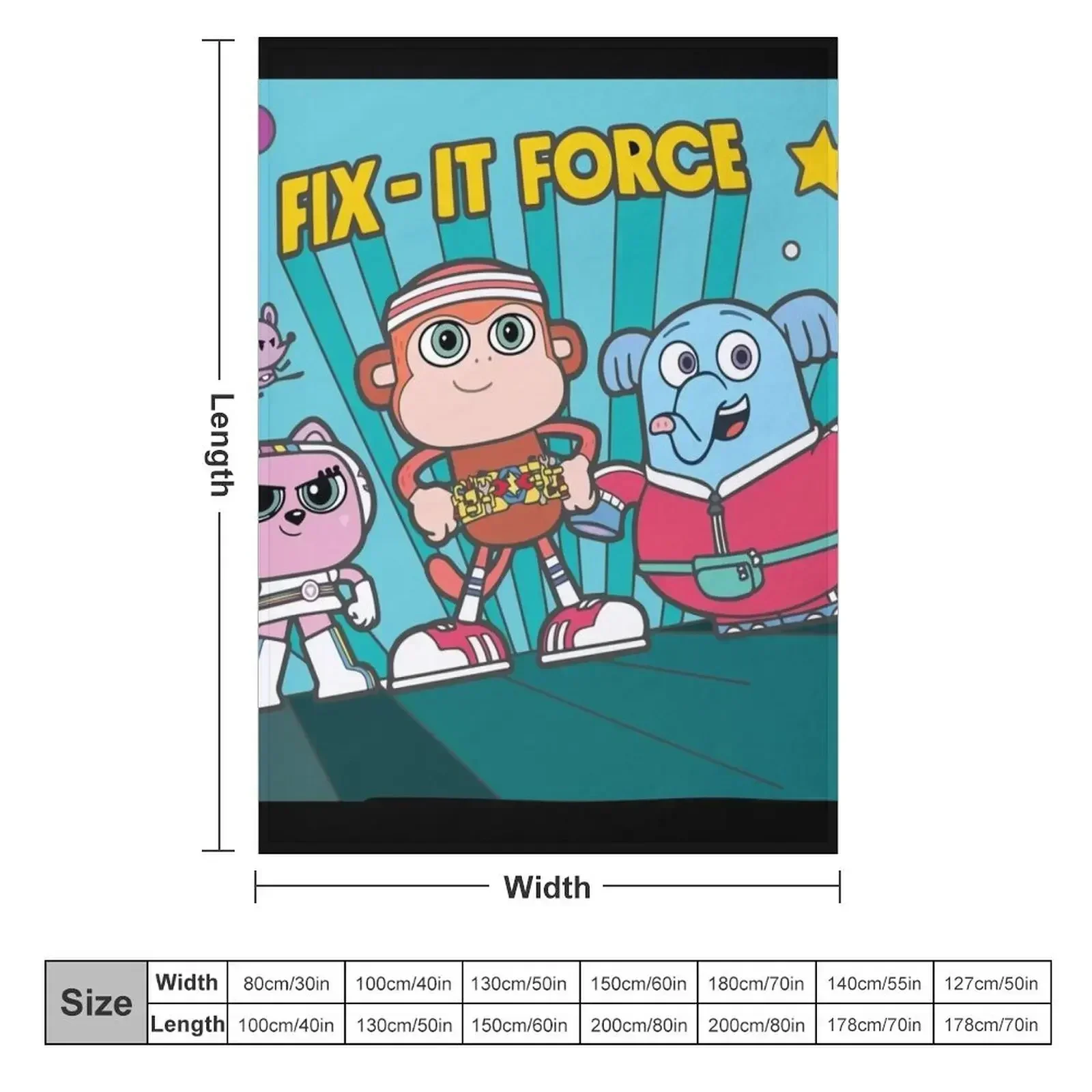 fix-it force chico bon bon Throw Blanket for sofa sofa bed For Decorative Sofa funny gift Custom Hairy Blankets