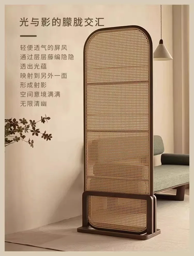 Partición de pantalla de madera maciza retro china, voltada al