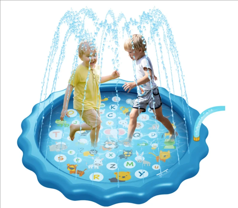 Sommer Im Freien Hinterhof Rasen Spiel Kinder Waten Pool 170CM Splash Pad Spray Wasser Spielzeug Sprinkler Matte für Kind Baby schwimmen Pool