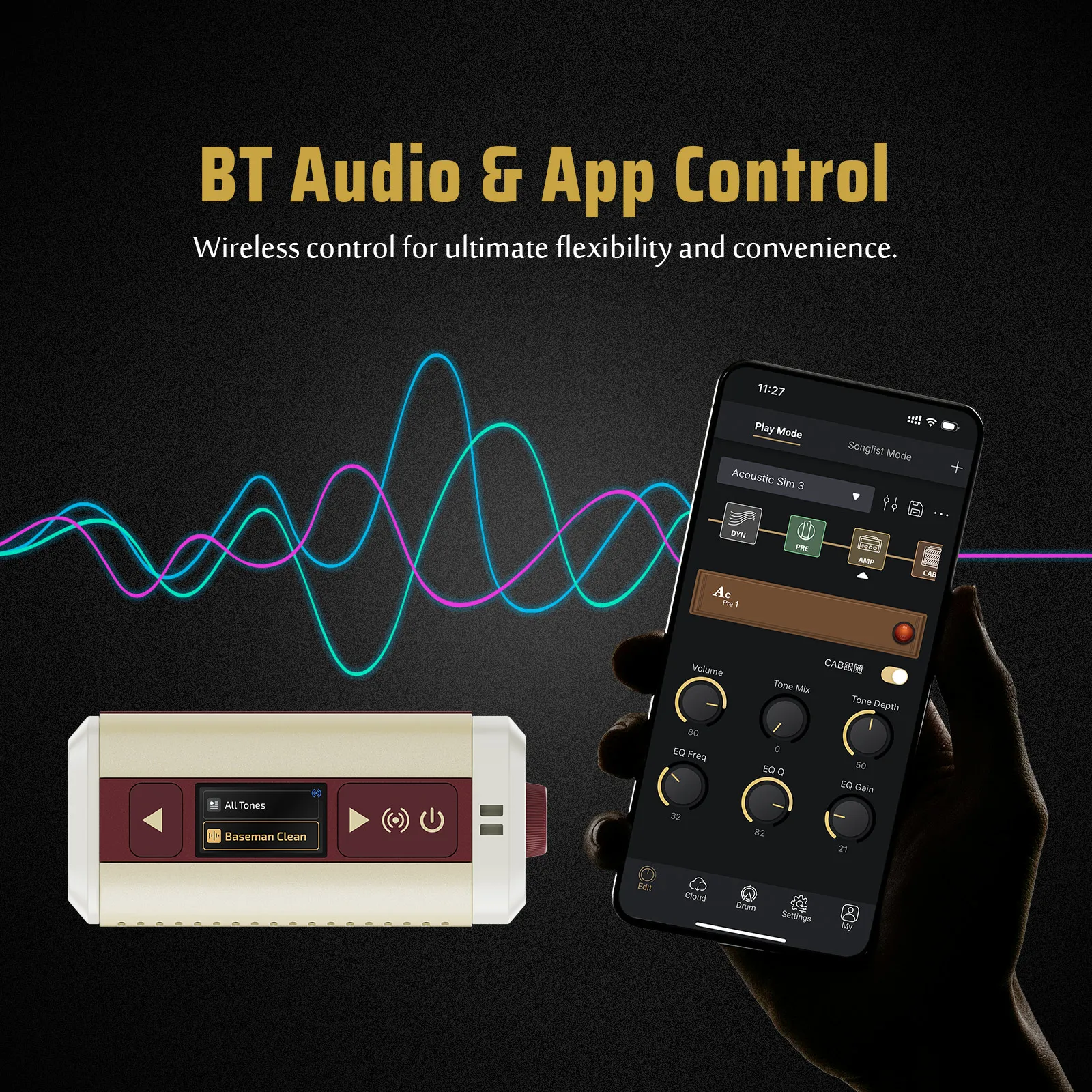 Hotone Pulze Mini AP-5 النمذجة مكبر للصوت BT المتكلم الغيتار باس خزائن الأشعة تحت الحمراء مع تطبيق جوال FX متعدد الإصدار العالمي #6