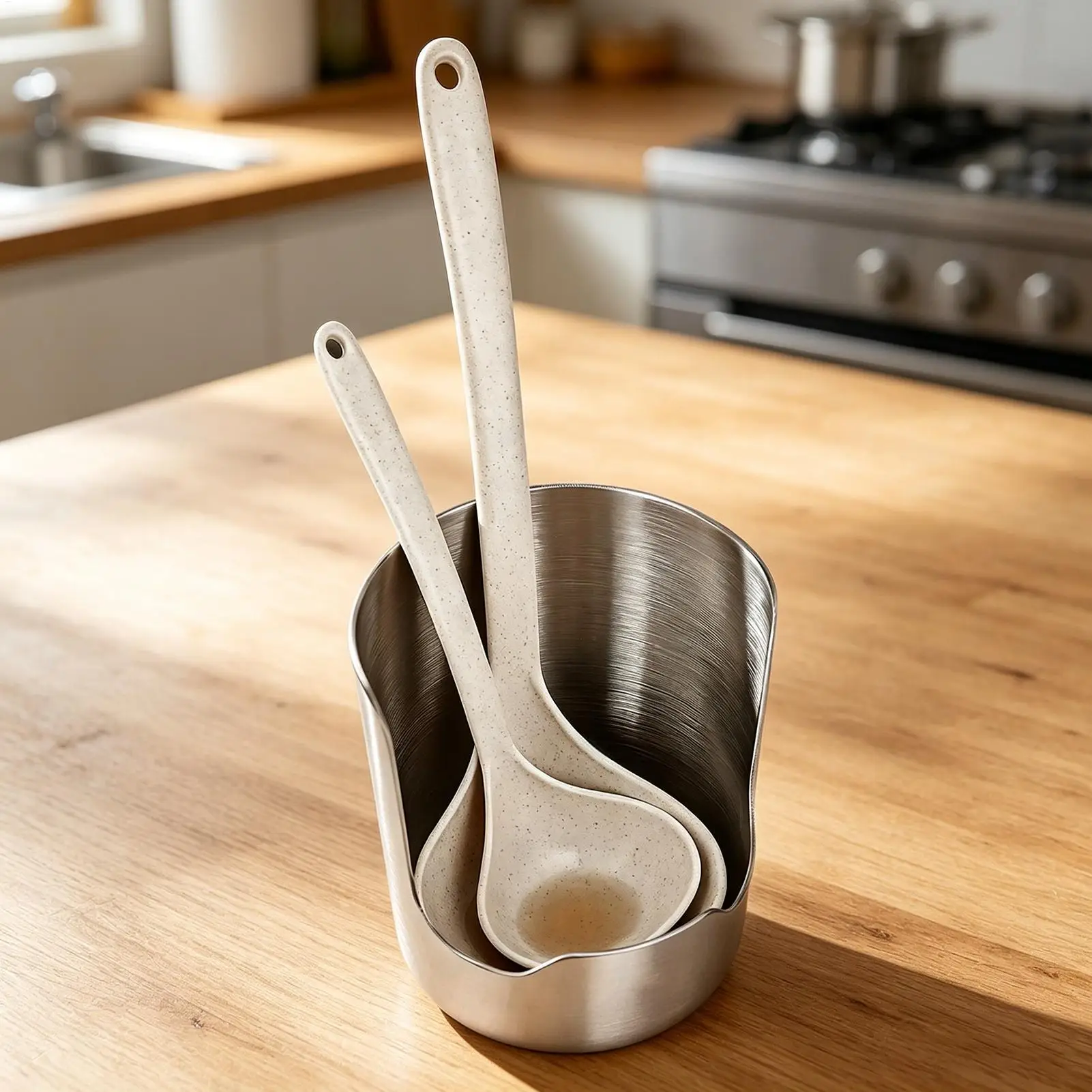 Stainless Steel Spoon Rest Organizer Kitchen Spoon Rest Lid Rack for Cutting Board Spatula Chopsticks Fork Cooking