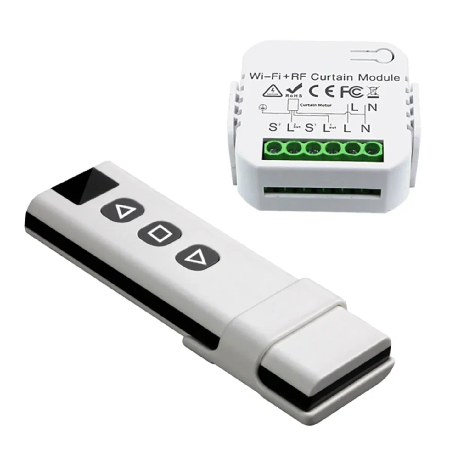 Smart Life Wifi Rf Curtain Switch Roller Shutter Module 433mhz Transmitter Remote Control Window Blinds Alexa
