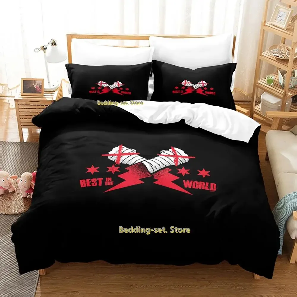 Aew-Juego de ropa de cama Punk para adultos y niños, juego de funda de edredón para dormitorio, tamaño King, individual, doble, completo, 2023 Cm