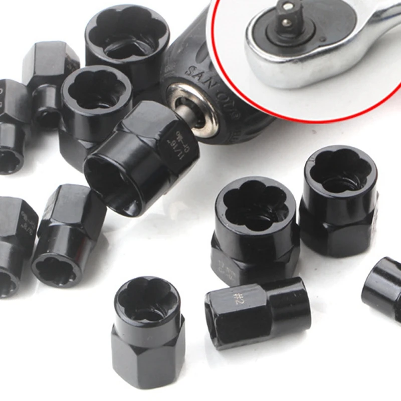 Nut And Bolt Extractor Damaged Screw Remover Impact Socket Tool Set Bolt Nut Screw Removal Socket Wrenchtool Kit