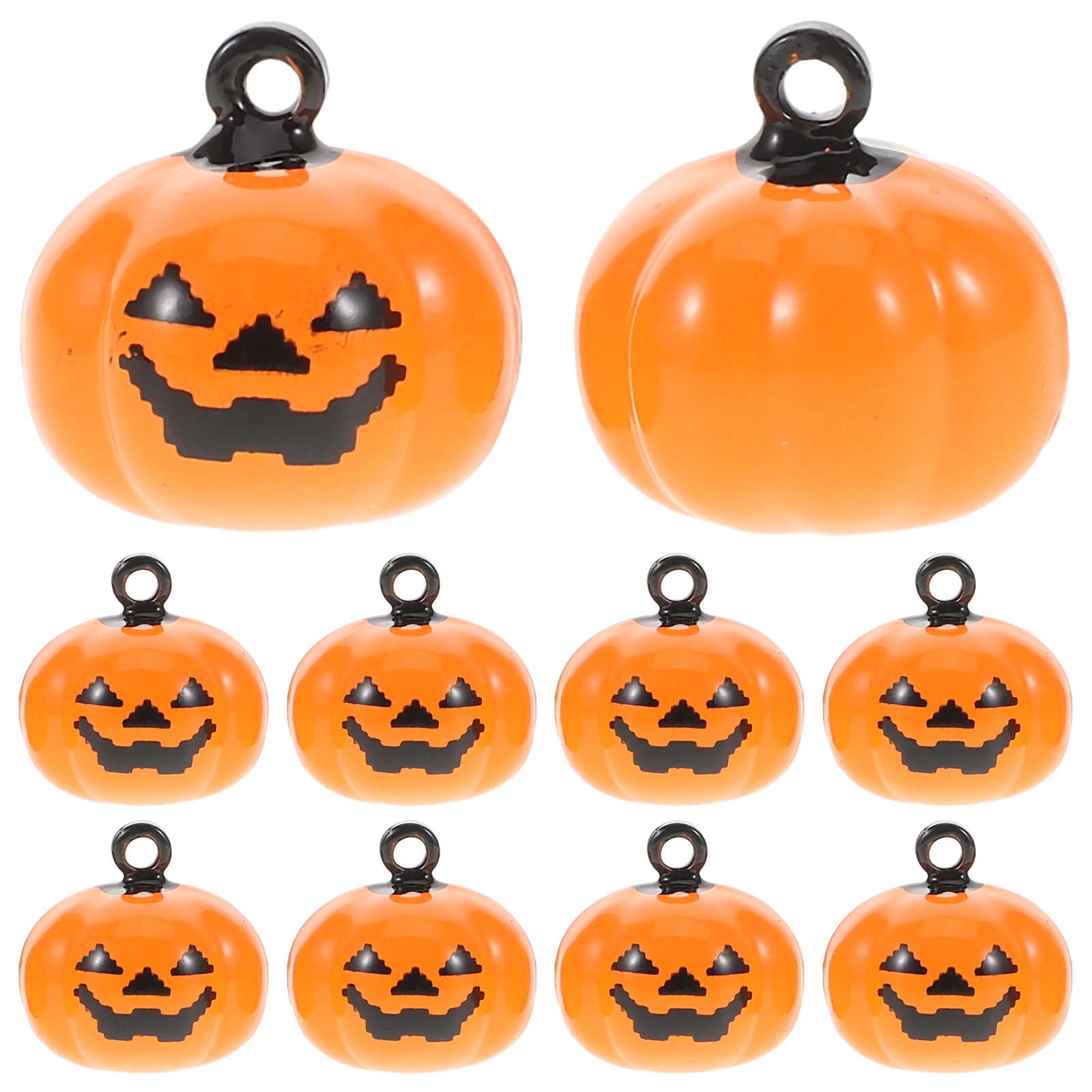 

20pcs Pumpkin Shape Copper Pet Bells Cartoon For Dogs Durable Quick Release Buckle Comfortable Collar Accessories