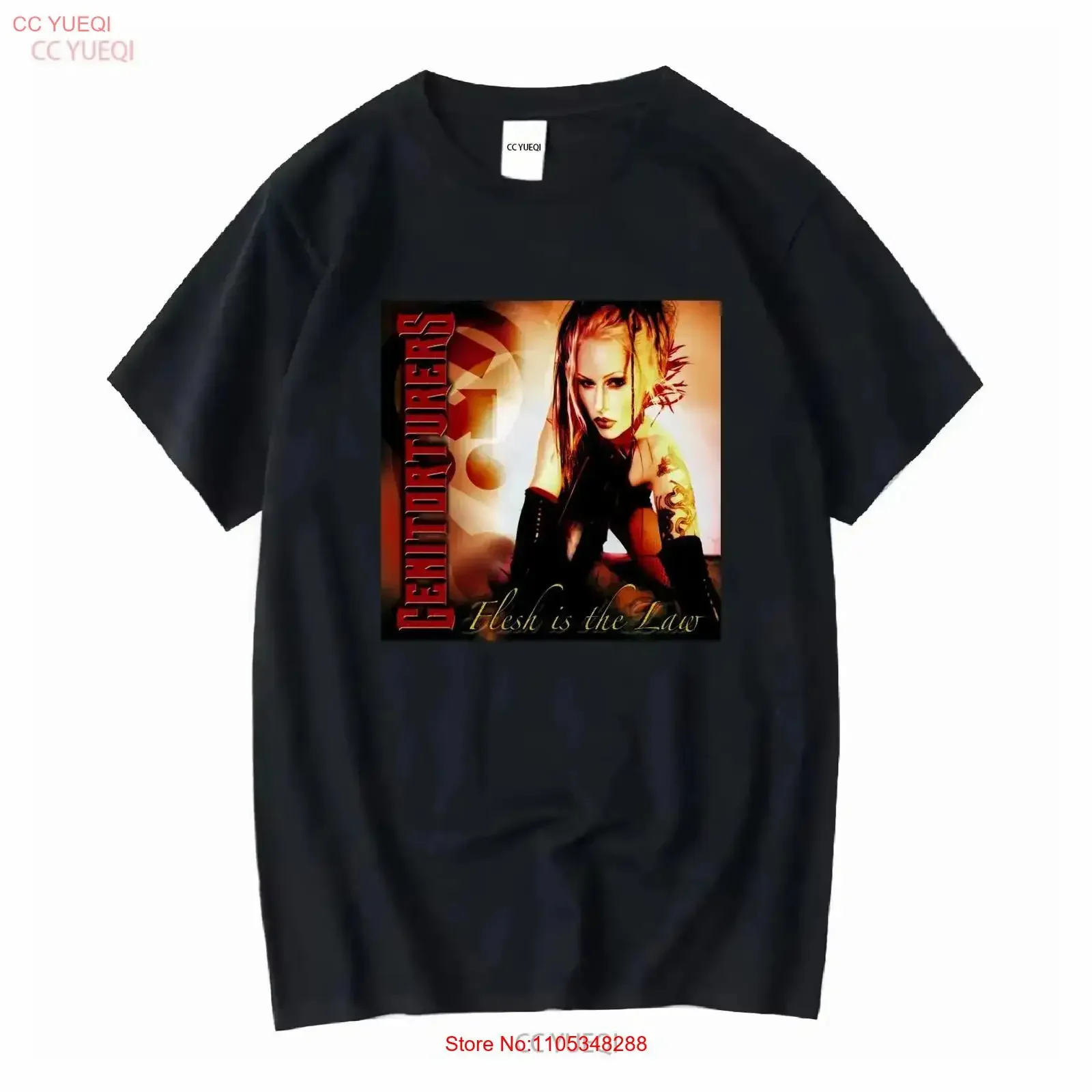NEUES Genitorturers Band Flesh Is the Law Schwarzes T-Shirt in allen Größen S-5XL, Vintage-Waschung, Streetwear, Stretch, stylisch, weich, für Herren