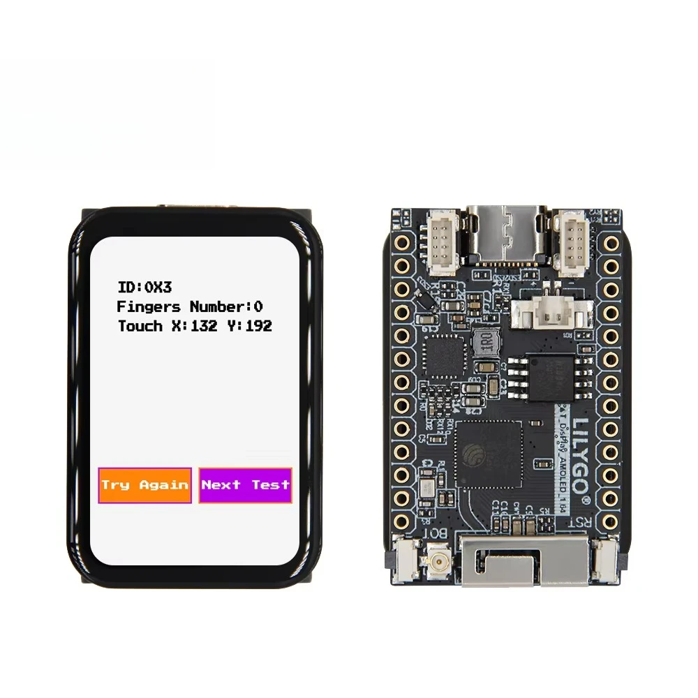 

LILYGO T-Display-S3 ESP32-S3 1,64-дюймовый AMOLED сенсорный экран ICNA3311 16 МБ PSRAM 8 МБ WIFI Bluetooth Беспроводной модуль Плата
