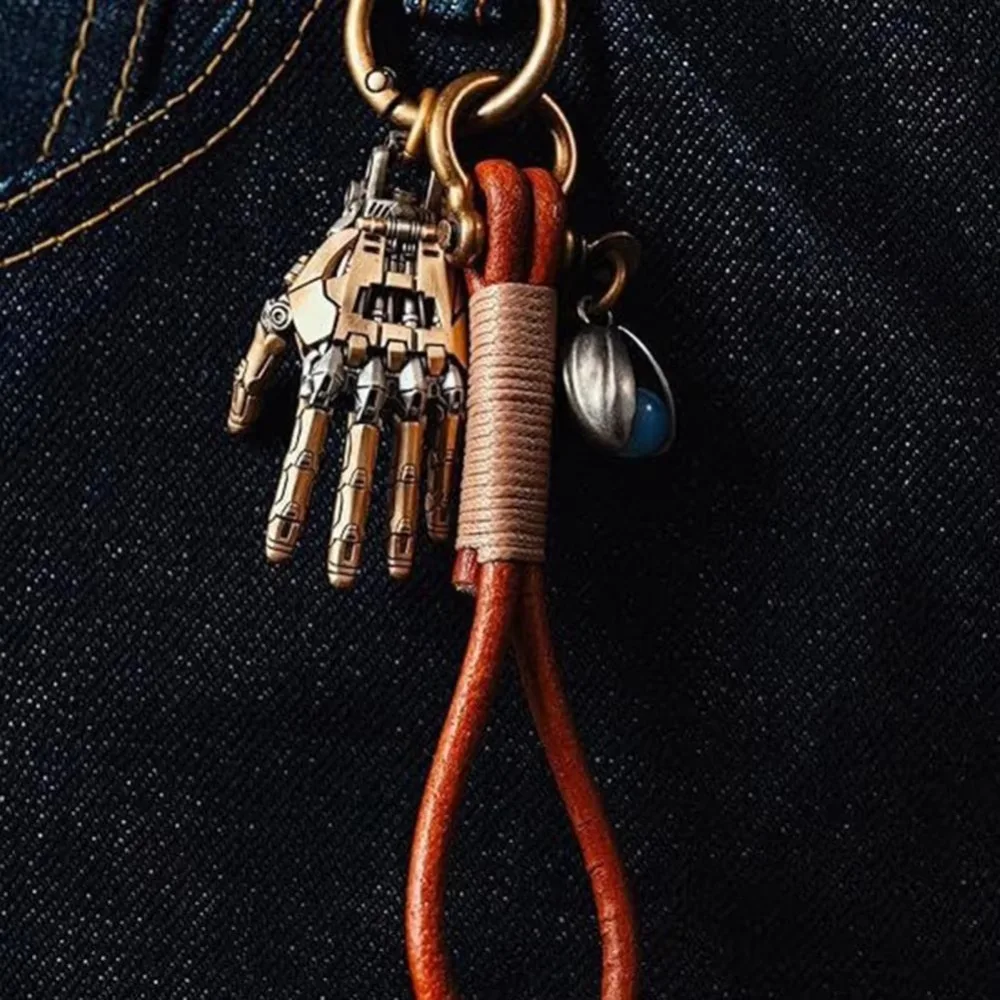 Portable Mechanical Bionic Hand Pendant Movable Finger Joints Jewelry Accessories Steampunk Mechanical Hands Necklace with Chain