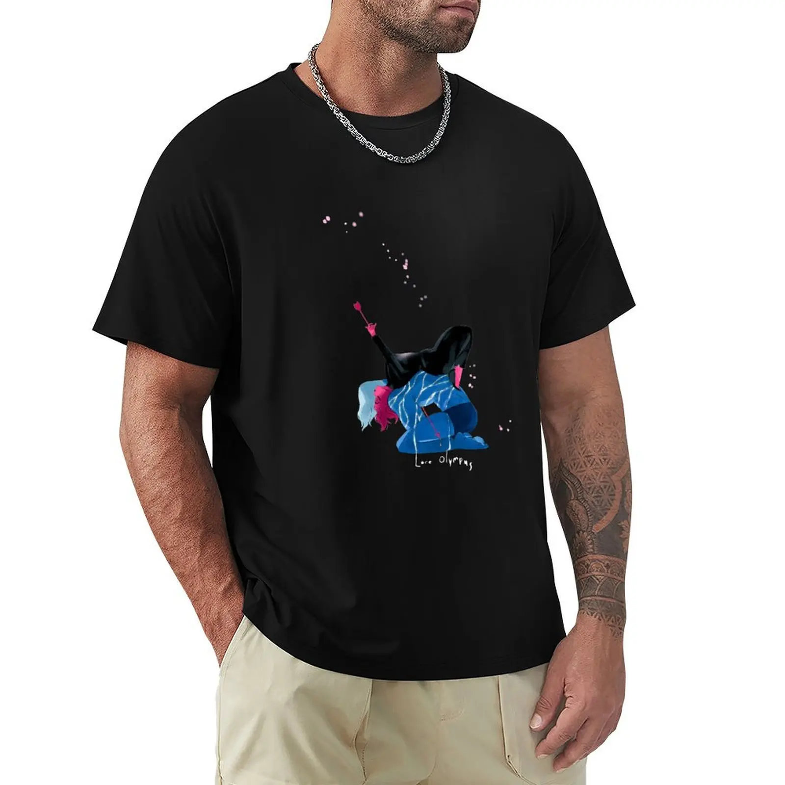 

Lore Olympus Tshirt - Lore Olympus Right In The Middle Of Your Heart Sticker T-Shirt tops man clothes Short sleeve tee men