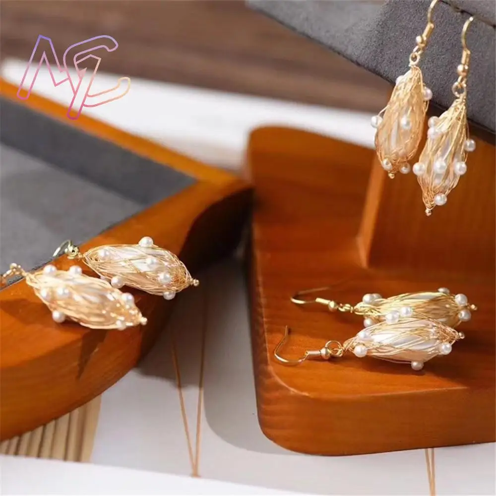 Real Baroque Pearl Earrings Fashion Accessories Lucky Luxury Carved Gemstone Vintage Designer Natural Jewelry Stone