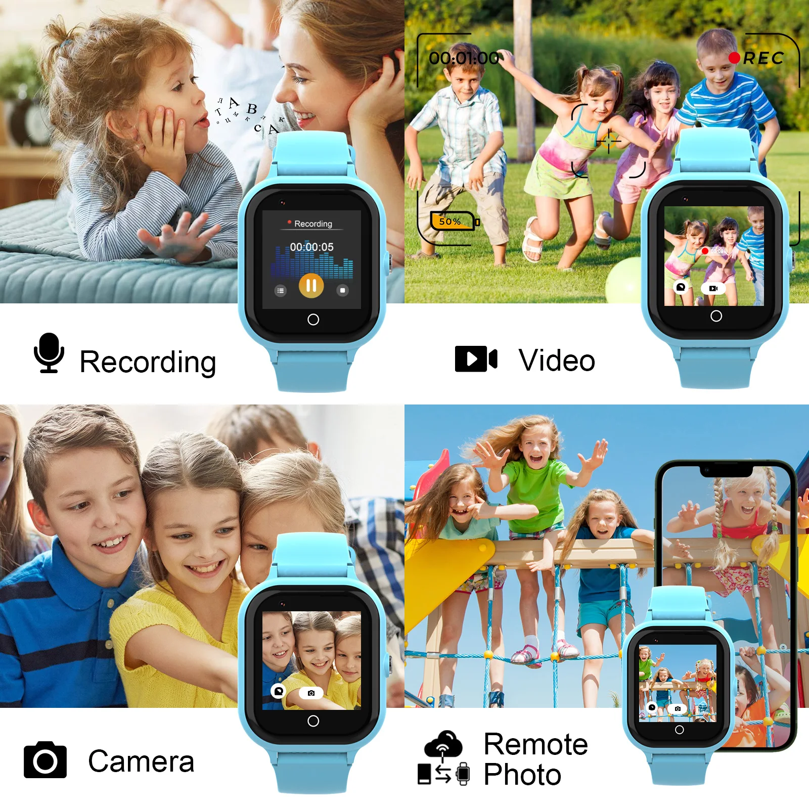 Wonlex 4G Smart Watch Kids GPS WiFi Location Camera Tracker Phone Call SOS Alert KT24 Waterproof WhatsApp Children Smart Watch - Image 6