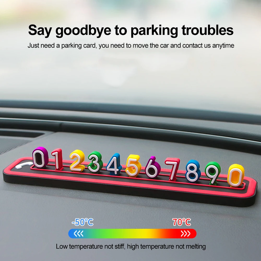 Card Phone Number Car Styling Temporary Parking Card Plate Telephone Number Car Park Stop In Car-styling Automobile Accessories