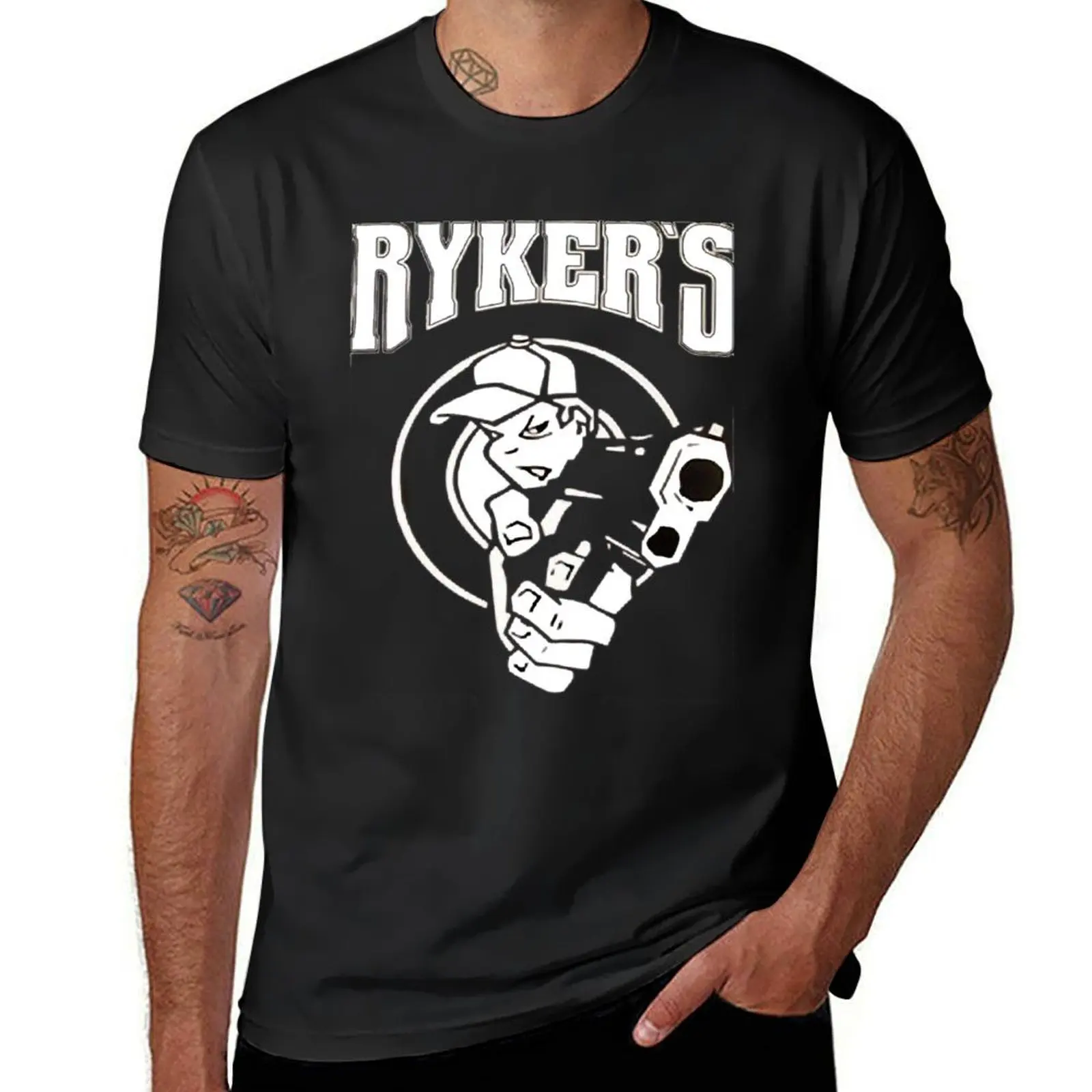 

Needed Gifts Rykers To The Blood Slim Fit Vintage Photograp T-Shirt vintage graphic tee oversizeds mens clothing