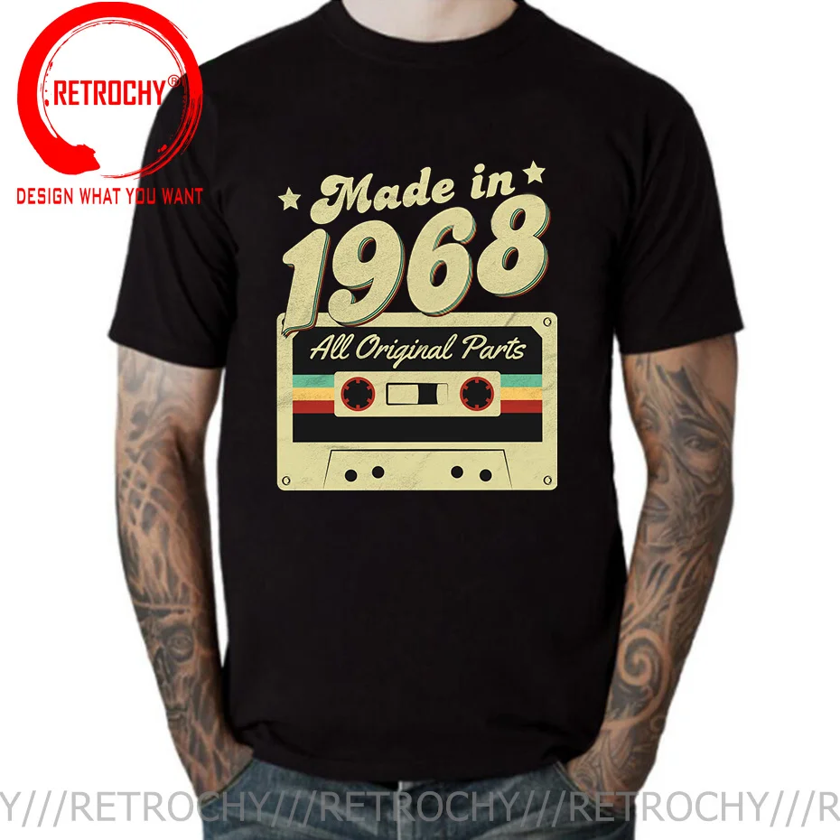 Vintage 1968 Classic 50 Years Old Birthday T Shirt Made in 1968 50Th Birthday T-shirt Father Day Present Born in 1968 Tee Shirt