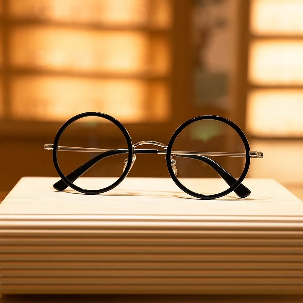 1pc Round Reading Glasses for Men Professor Readers Vintage Eyeglasses Ultralight Metal Computer Reader Anti Blue Light Glasses