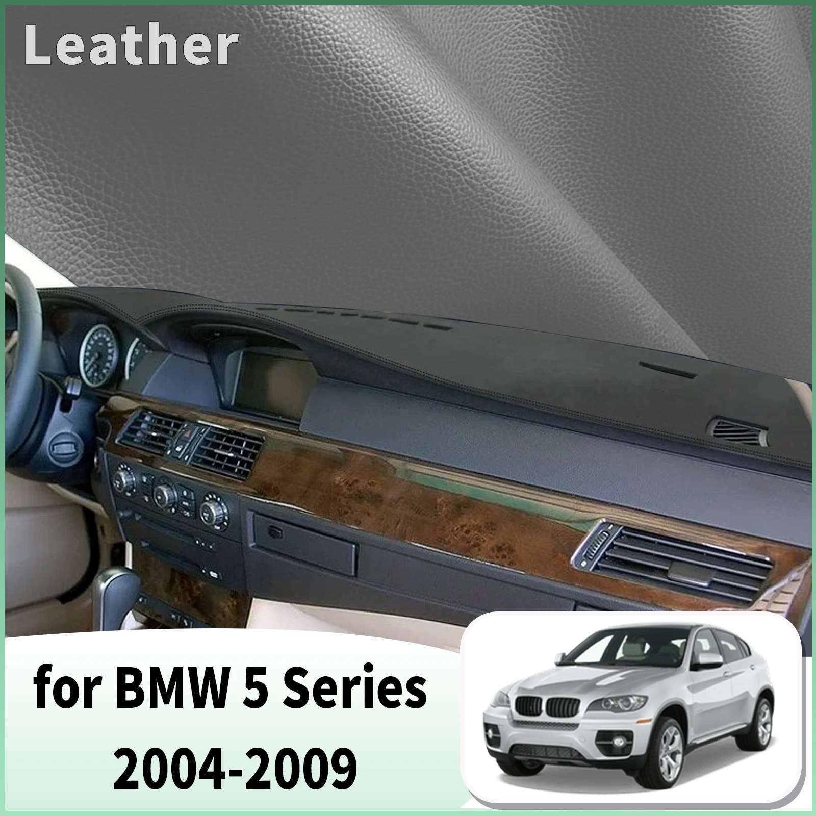 for BMW 5 Series E60 E61 2004-2009 Dash Mat Dashboard Cover Dashmat Universal Anti-Reflection Heat Insulation Sun Protection