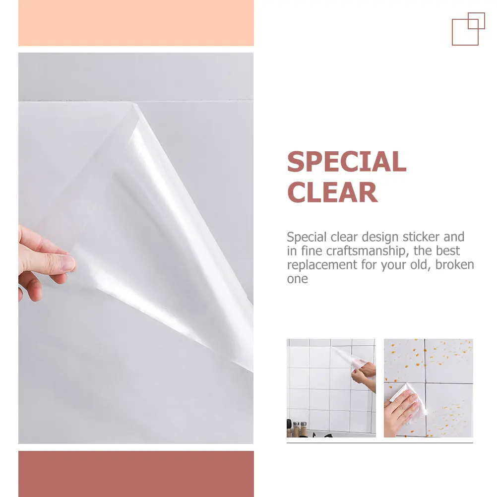 

10pcs Oil Proof Stickers Waterproof PVC PET Kitchen Protector Decorative Wall Decals Bedroom Living Room Dormitory Desktop Easy