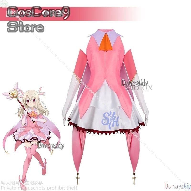 Illyasviel Von Einzbern Косплей Fate Kaleid Liner Аниме disfraz Розовый Волшебная Девушка Kawaii Платье Лолита Прекрасное Милое Cos Хэллоуин Illyasviel Von Einzbern Косплей Fate Kaleid Liner Аниме disfraz Розовый Волшебная Девушка Kawaii Платье Лолита Прекрасное Милое Cos Хэллоуин