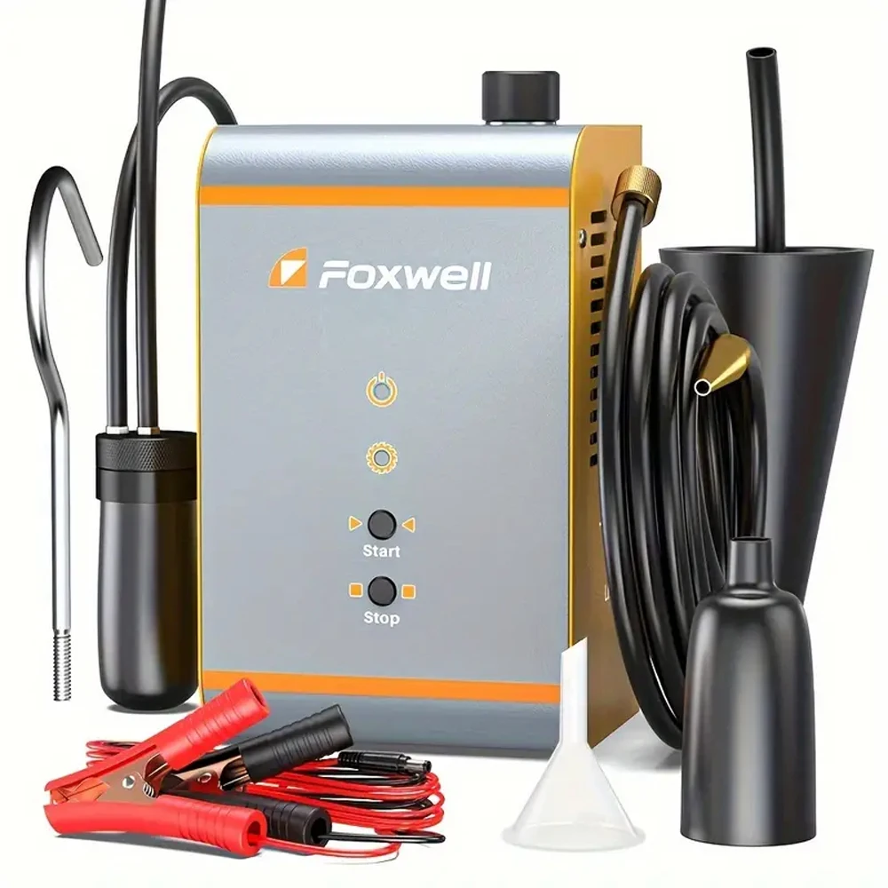 

FOXWELL SD201 Automotive EVAP Smoke Machine Built-in Air Compressor Vacuum Fuel Pipe Oil Leak Detector Smoke Leak Diagnostic