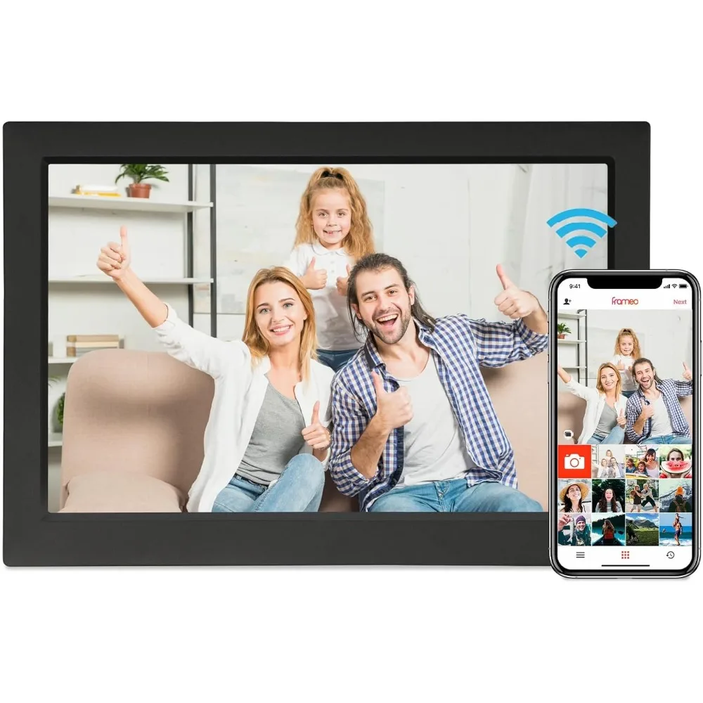 Smart WiFi Digital Photo Frame, 1280x800 High-definition IPS Touch Screen, Automatic Rotation, Wall Mounted Home Decor