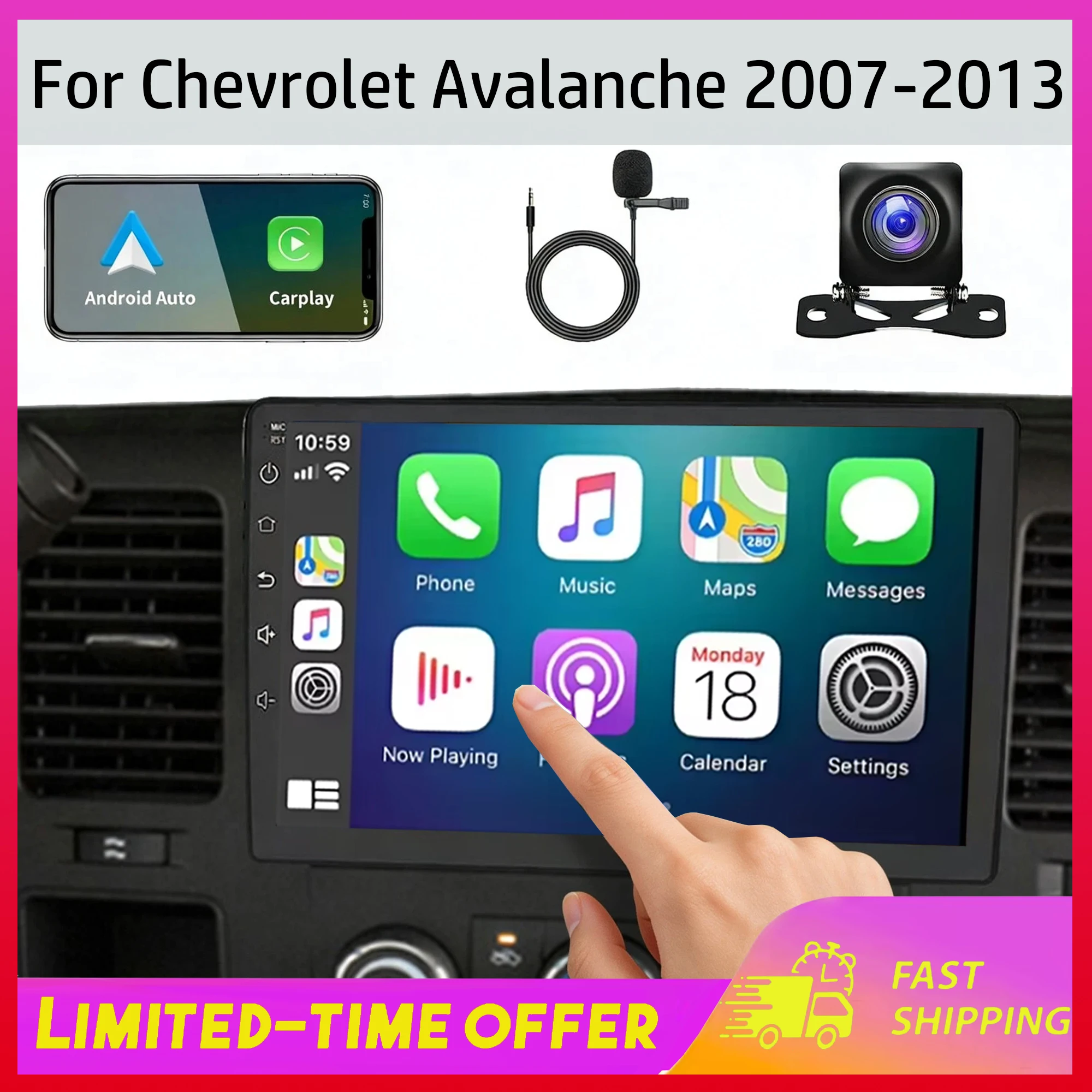 

Автомагнитола Android 15 с навигацией для Chevrolet GMC, 8-дюймовый сенсорный экран, Carplay, Android Auto, 4+64 ГБ, мультимедийный плеер AHD