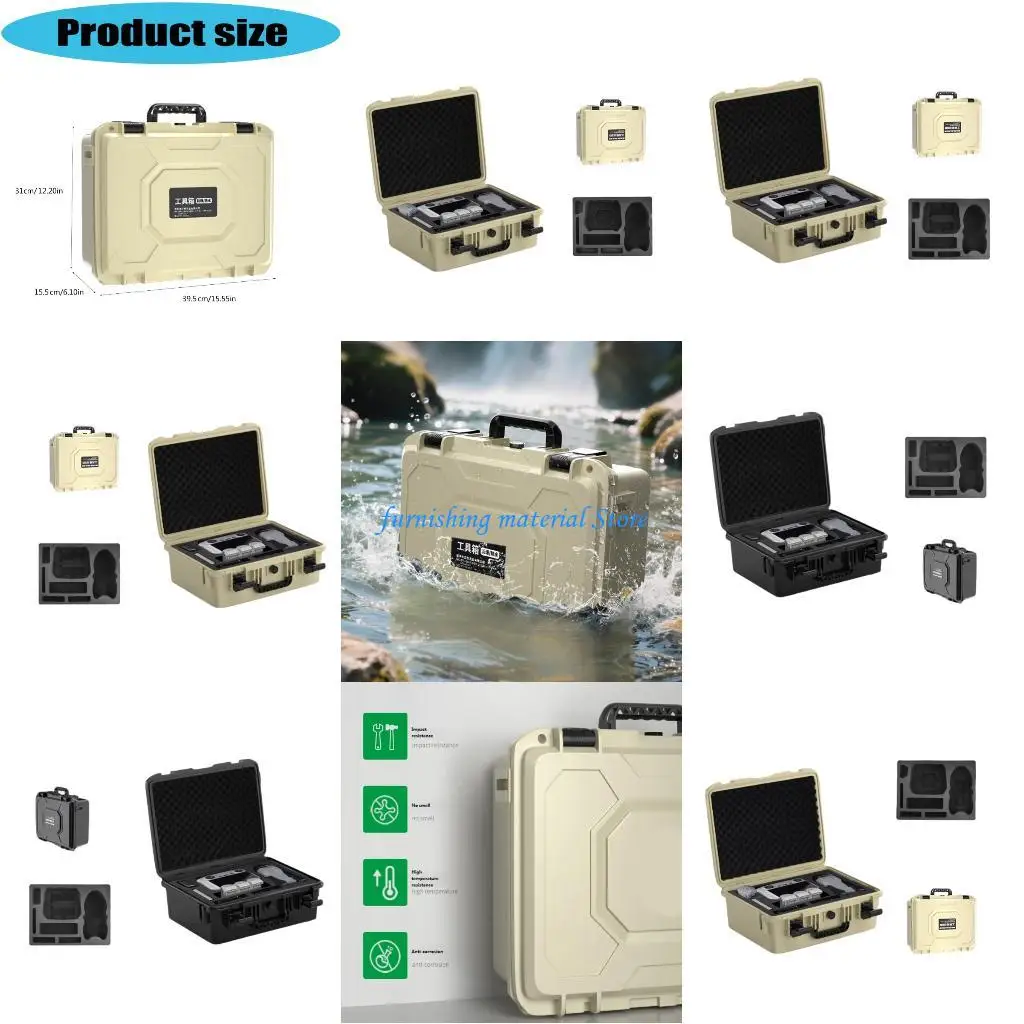 

Y5GD Waterproof Hard Tool Box Safety Protector Box Portable Hardware Storage Case Instrument Box for Air 3