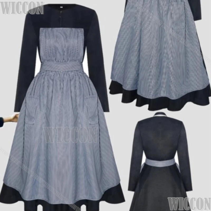 

Maria Sound Music Cosplay Costume Woman Clothes Black Dress Halloween Role play Stage Uniform Christmas Navidad Festival Outfit