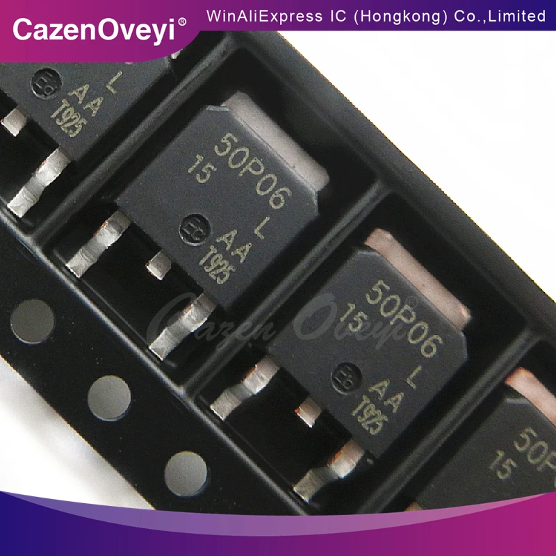 10 pièces SUD50P06-15 SUD50P06 TO-252