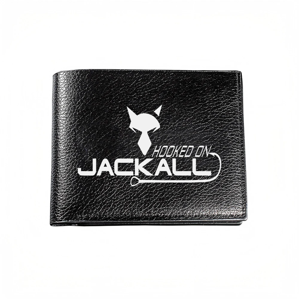 Hooked On Jackall Logo Wallet Men Fashion Business Casual Card Holder With Stylish Animal Design Print