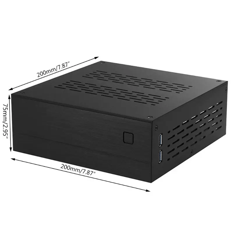 Imagem -06 - Mini Itx Computador para Case Chassi Alumínio Pasta Vidro Desktop pc Enclo Dropship B01