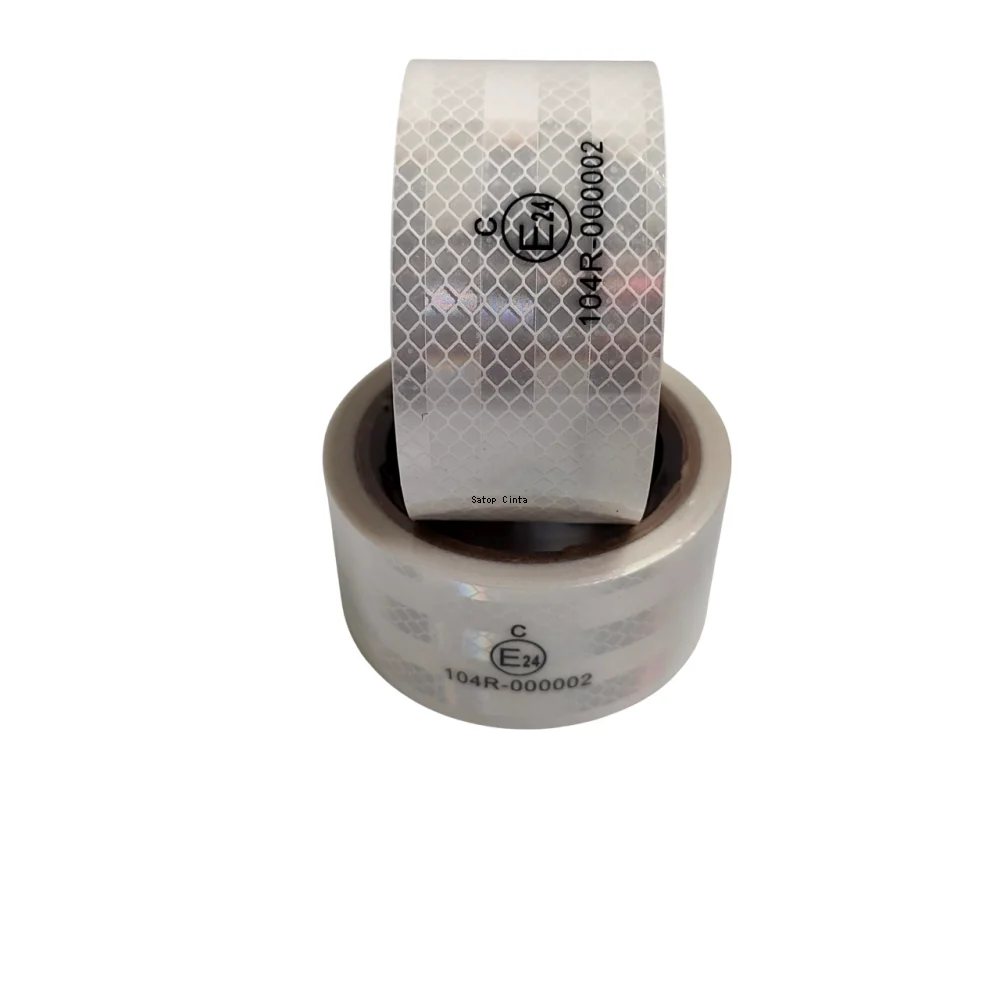 5 سنتيمتر * 5 متر PC مادة عاكسة CE4 104R-000002 ملصق مضاد للمياه لاصق أبيض أحمر أصفر عاكس أشرطة لشاحنة سيارة #5