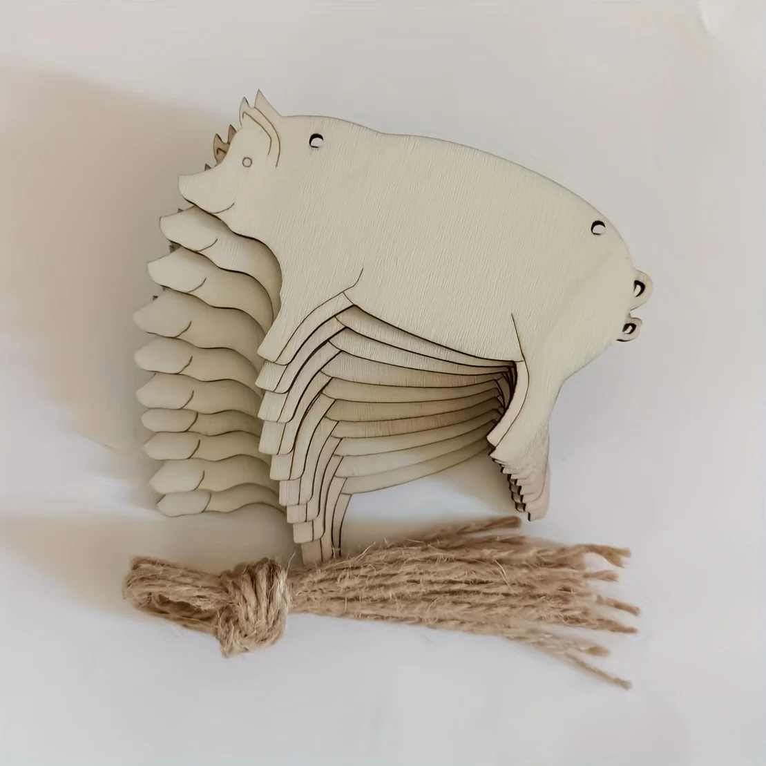 30 قطعة من زينة الخنازير الخشبية الفارغة المصنوعة يدويًا للرسم المثالي لحفلات أعياد الميلاد وأعياد الميلاد