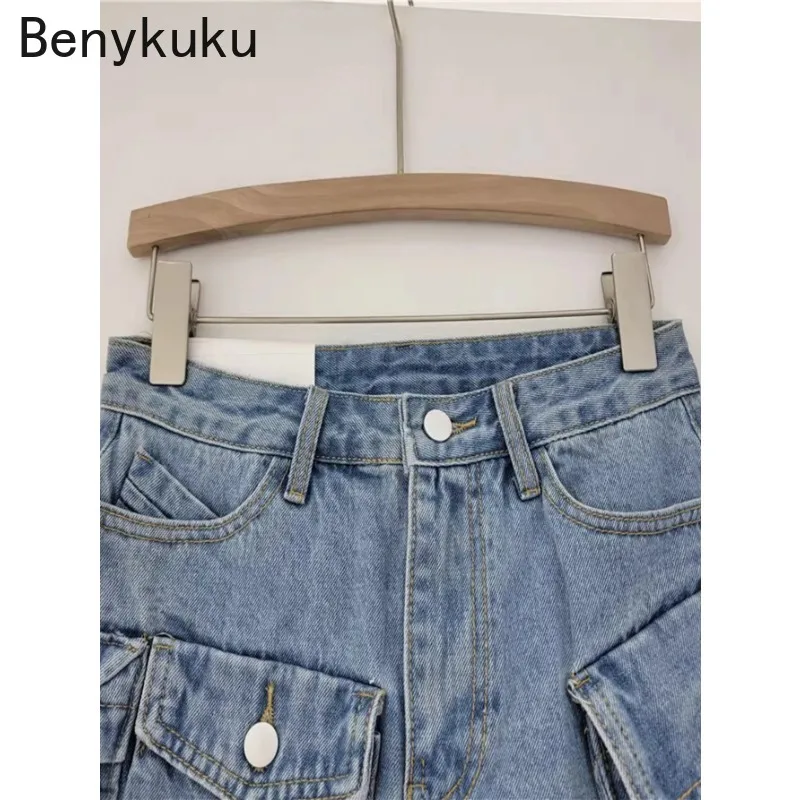 Krótka spódniczka dżinsowa Seksowna wysoka talia Kobiety Letnia moda Jean Gorąca spódnica Y2k Streetwear Jeans Club Party Casual Denim Short Skirts