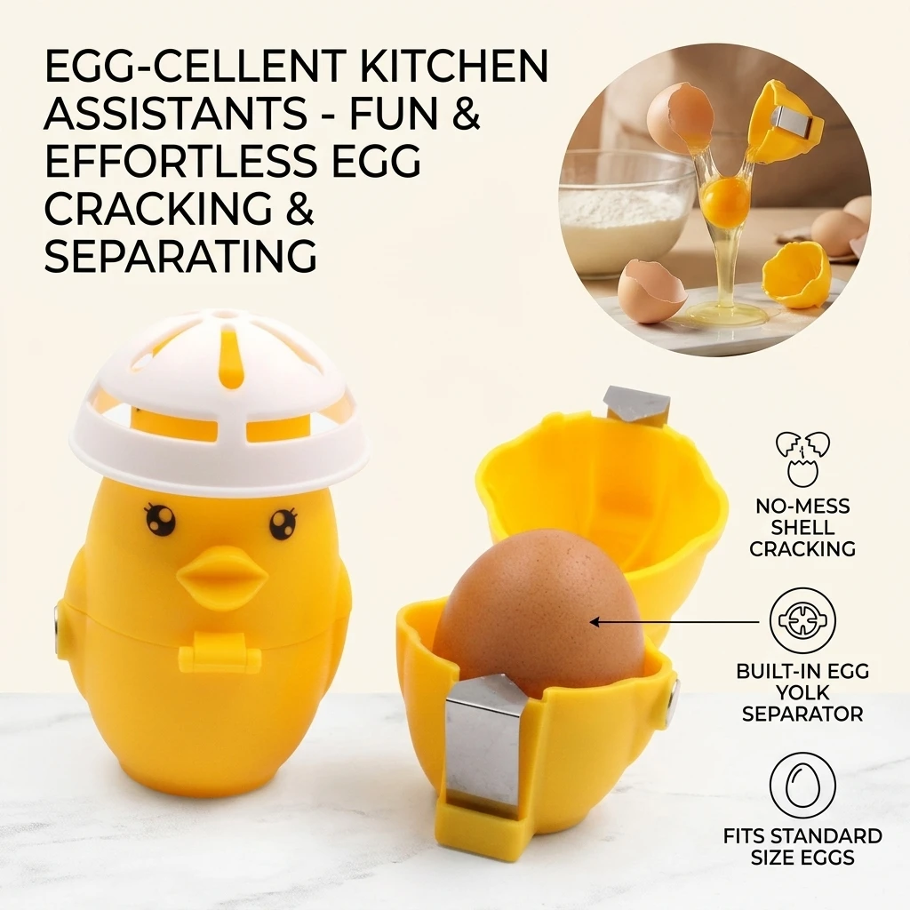 Kitchen Eggshell Opener And White Separator Essential Baking Tool for Cooking And Home Use Eggshell Hole Opener