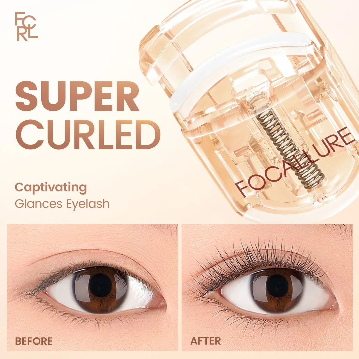 Wasserdichter Mini-Wimpernzange, tragbares Reise-Lockenwerkzeug für Frauen und Mädchen, natürlicher Look, langlebig, einfache Verwendung