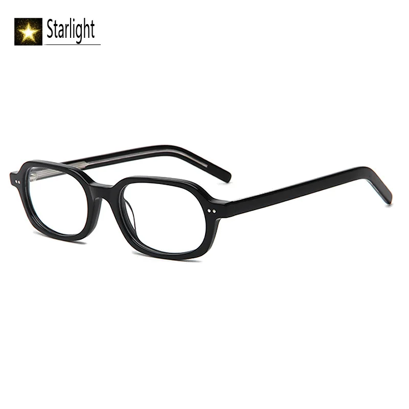 

Тонкие маленькие ацетатные черные оправы для очков, мужские оптические очки, женские маленькие очки для чтения, оправа для близорукости, женские очки по рецепту 144 мм