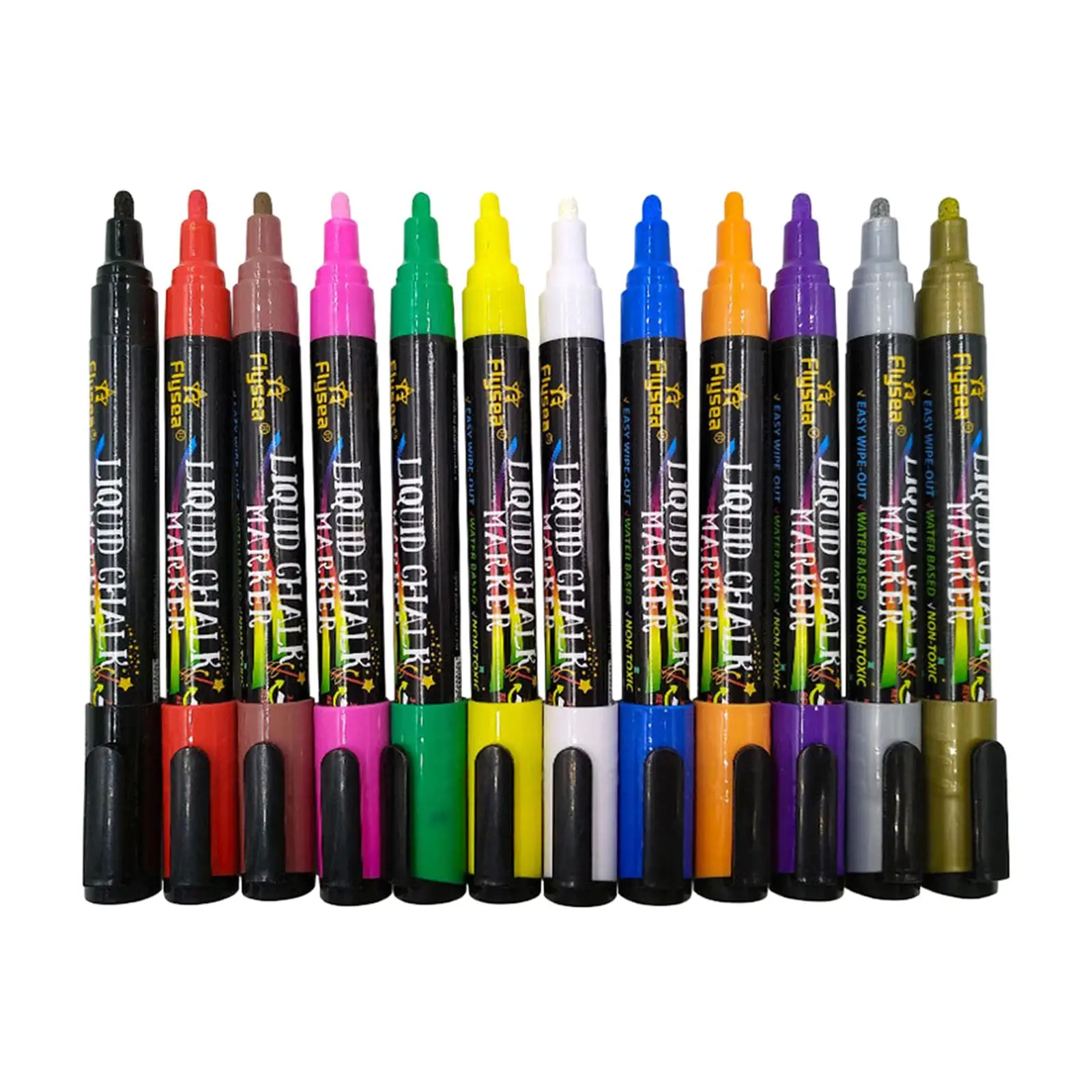 Waterproof Quick Dry Liquid Chalk Marker Pens Set for Kids Students Teachers Creative Color Erasable Highlighters