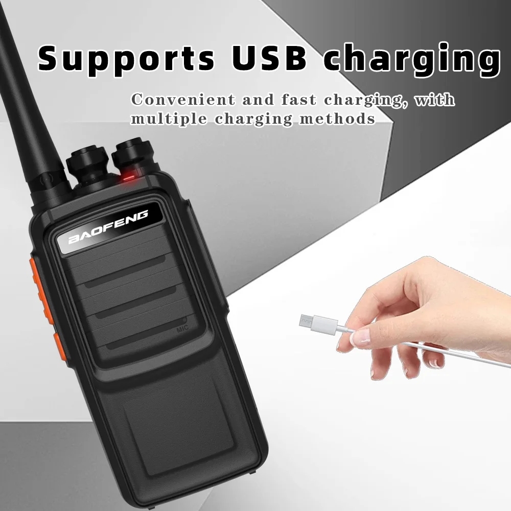 Baofeng – walkie-talkie BF-777H BF777hUHF 5W 400-470MHz, Radio bidirectionnelle USB, Radio amateur, émetteur-récepteur Hf, talkie-walkie portable, 2 pièces