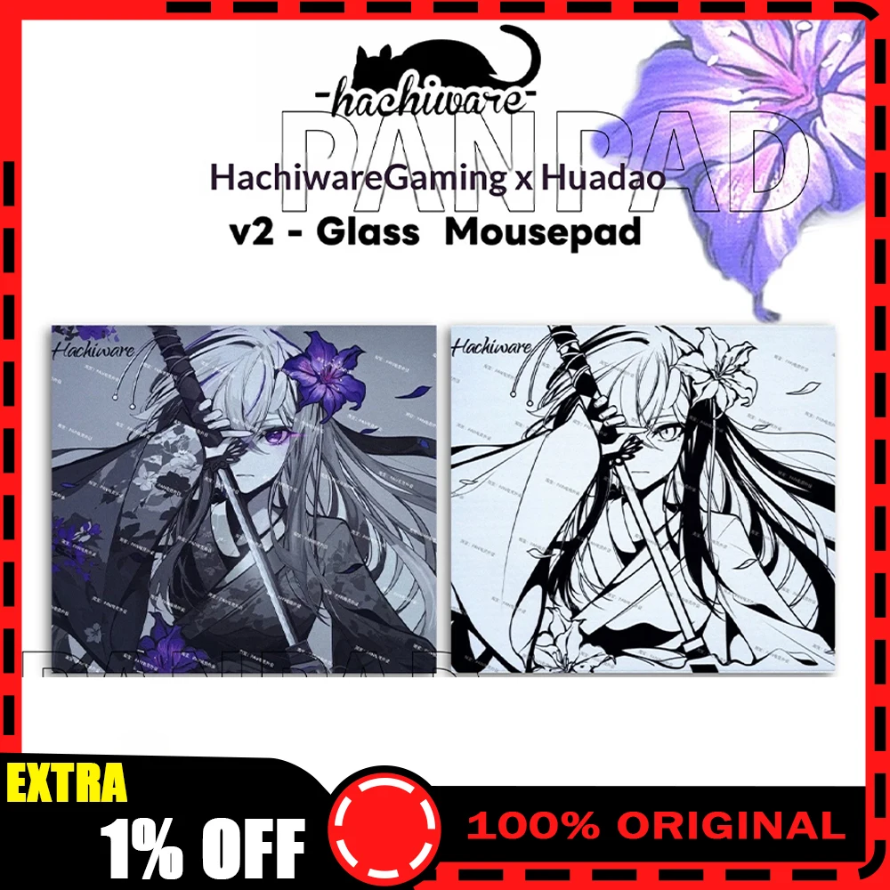 PAN Esports Flower Blade V2 Glass Gaming Mousepad  FPS Both Speed And Smoothness Mouse Pad For TTK APEX CSGO PC Accessories Gift