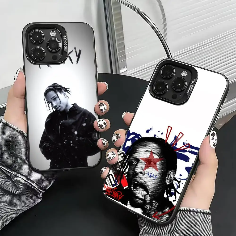 

Rapper A-AP Rocky Phone Case For iPhone 17,16,15,14,13,12,11 Plus,Pro Max,XS,Colorful Silver Phone case Funda Cover
