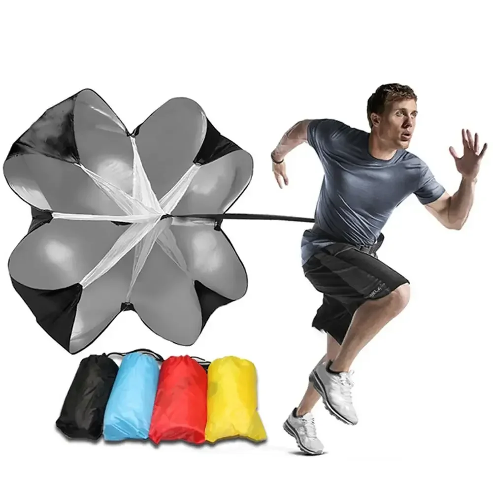 1PCS Adjustable Speed Parachute Agility Training Umbrella football resistance Rope Fitness Running chute Heart rate monitor arm