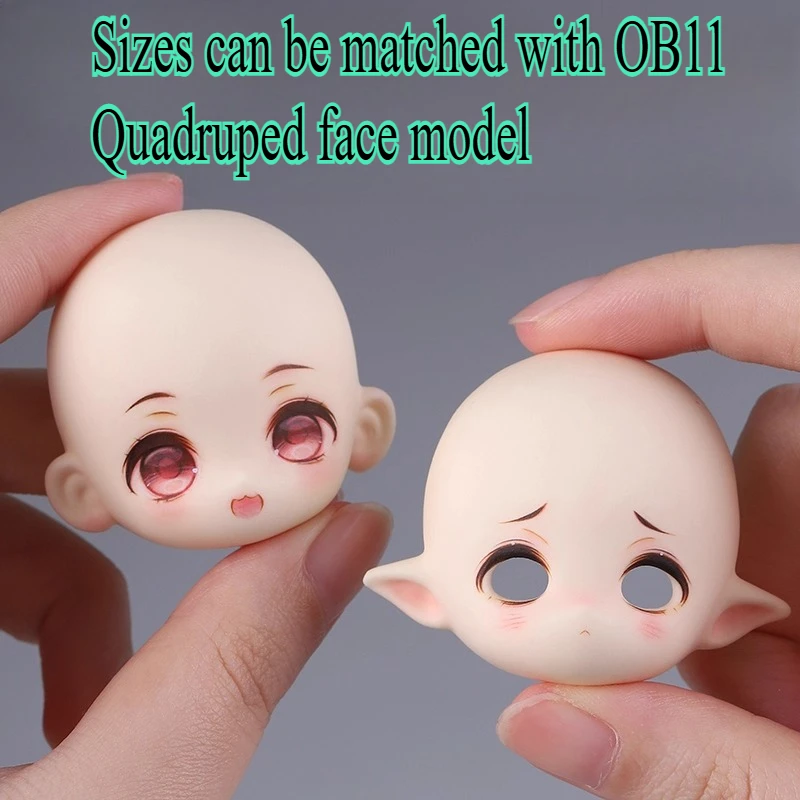Q Style Elf Ears Facial Silicone Mold DIY Ultra Light Clay Stone Plastic Made Figurines Small Statues Facial Silicone Mold