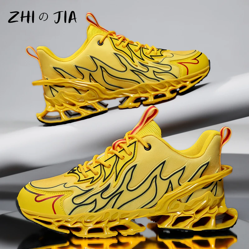 

Мужские модные кроссовки на толстой подошве, новые кроссовки для бега, весенне-осенние дышащие удобные спортивные кроссовки из сетки, размеры 39-46