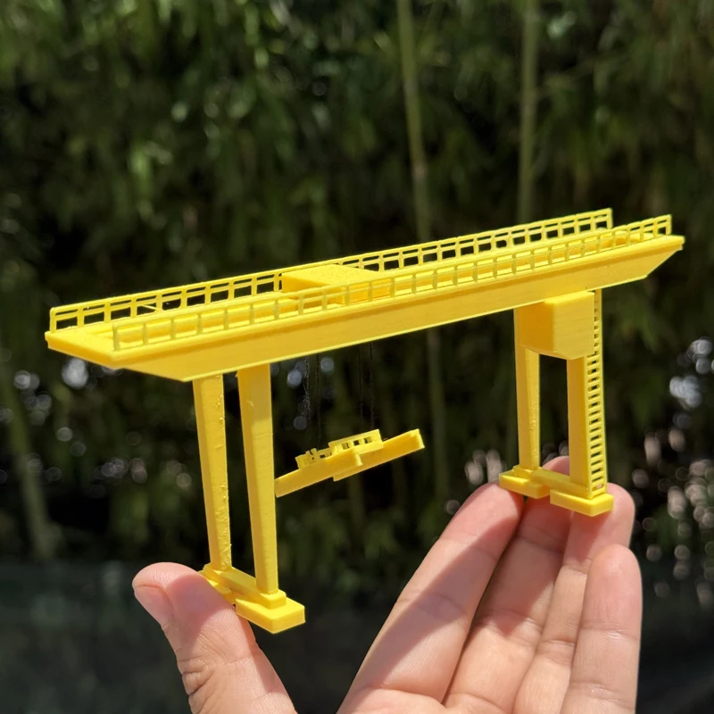 1/160 N Scale Containerized Gantry Crane Model Miniature Sand Table Building Construction Scene Train Railway Layout Materials - view 6