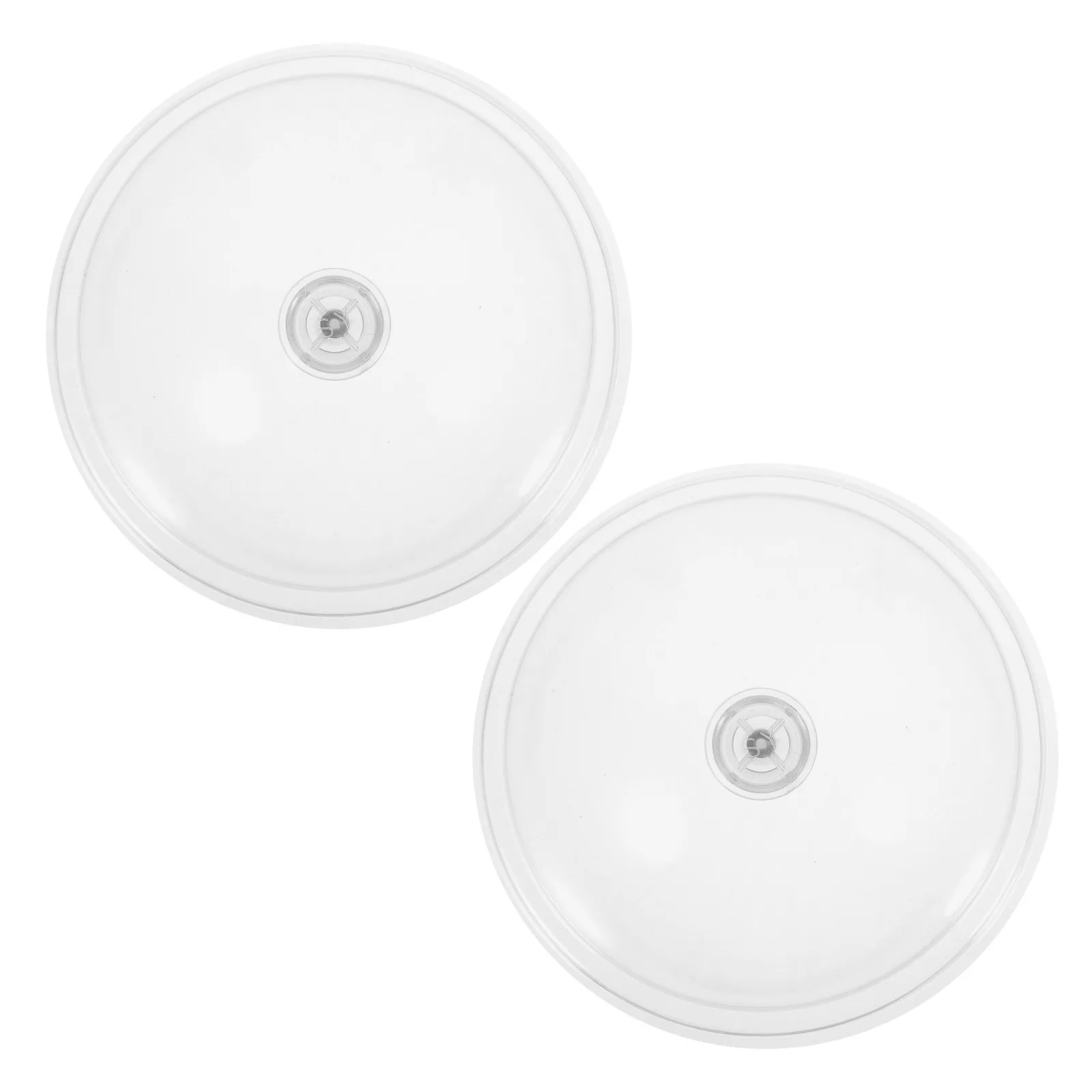 2Pcs Food Covers Transparent Acrylic Insulated Small Circle Design Portable Anti-Fly Food Protector Screen Keeping Flies Bugs