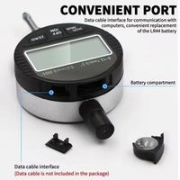 0.01mm Accuracy Dial Test Indicator 0-12.7mm Range High Precision Digital Dial Indicator Digital Display Waterproof